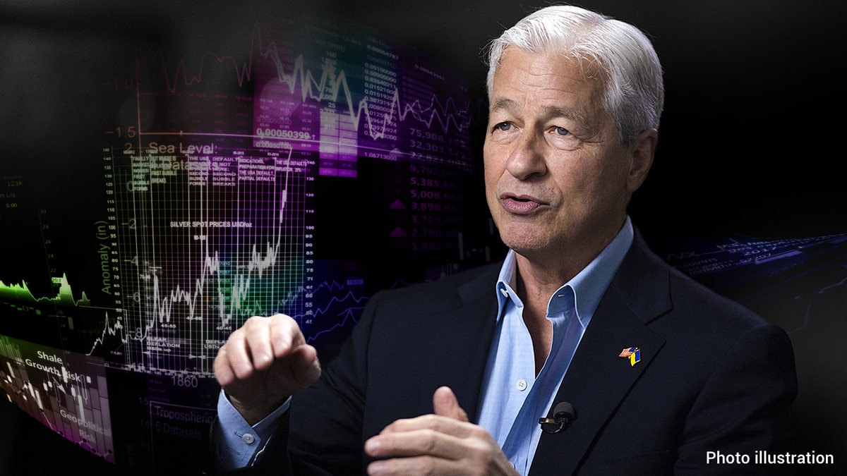 Jamie Dimon, chairman and chief executive officer of JPMorgan Chase &amp; Co., during an interview at the JPMorgan Global High Yield and Leveraged Finance Conference in Miami, on Monday, March 6, 2023