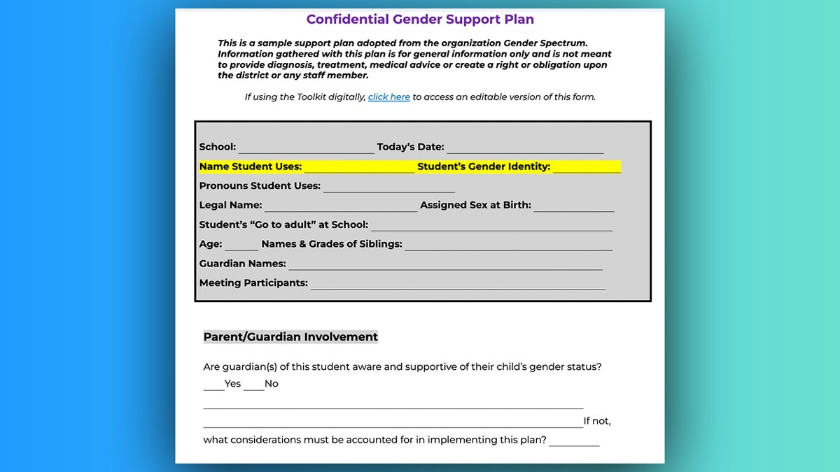 Jeffco Public Schools gender support plan