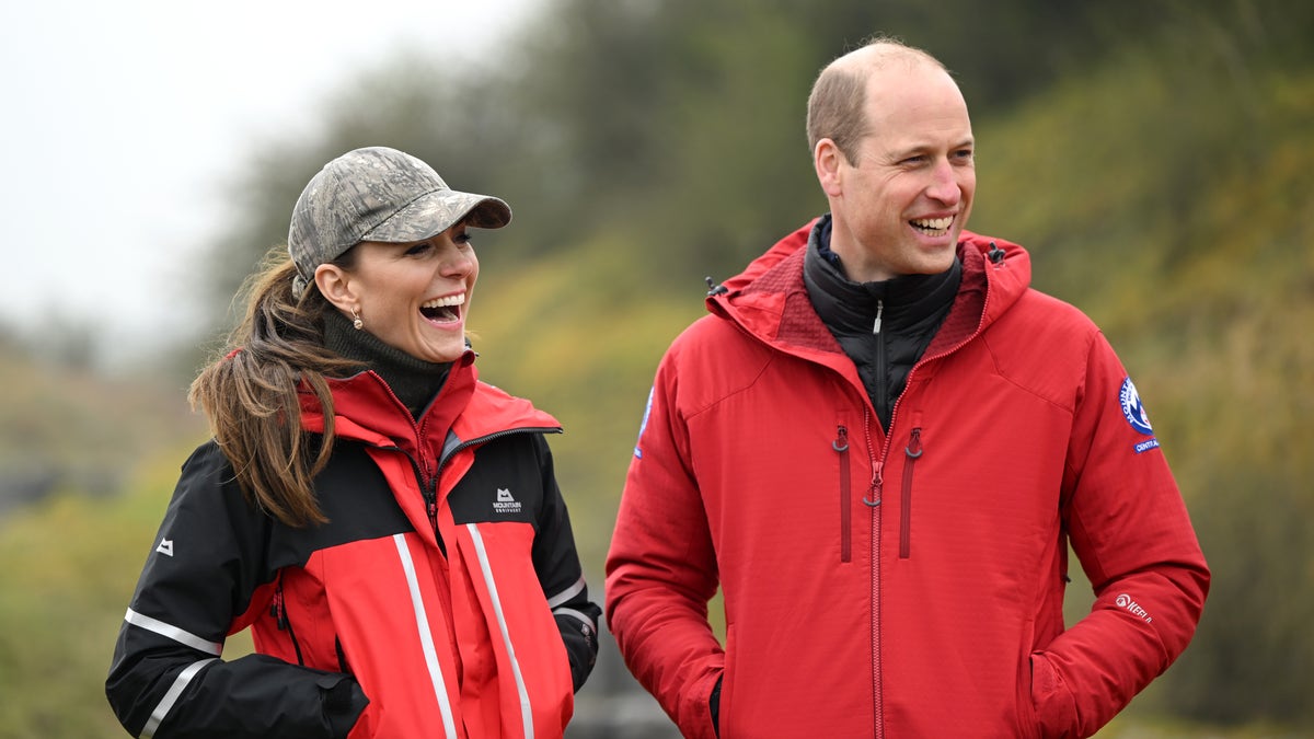 Kate and Prince William laugh