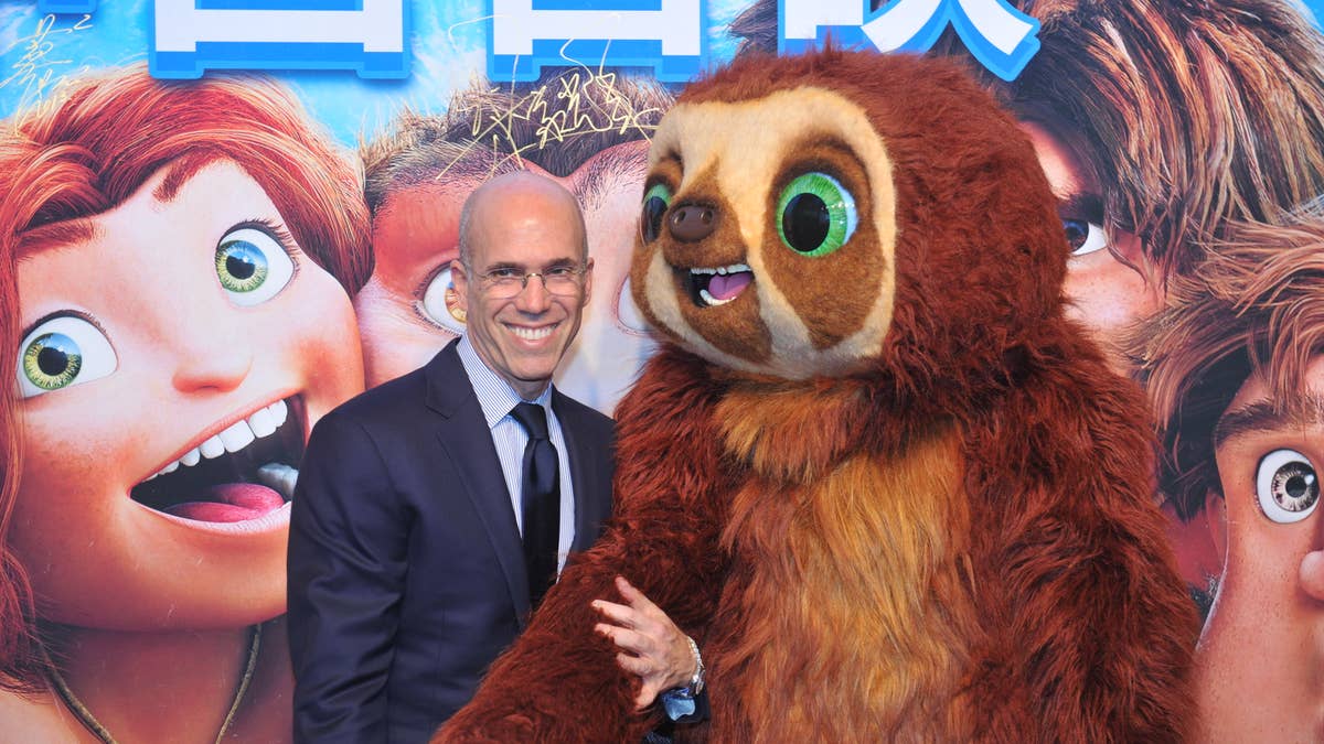 hen-DreamWorks Animation CEO Jeffrey Katzenberg attends "The Croods" Beijing premiere on April 18, 2013 in Beijing, China.