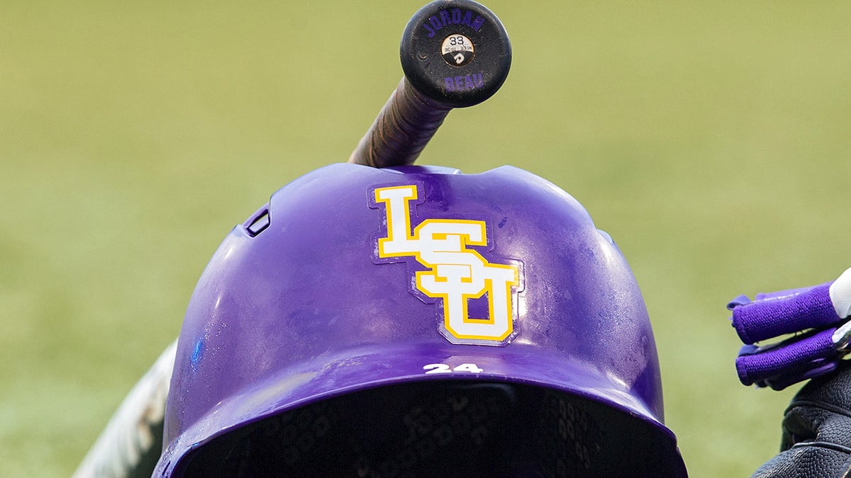 LSU batting helmet