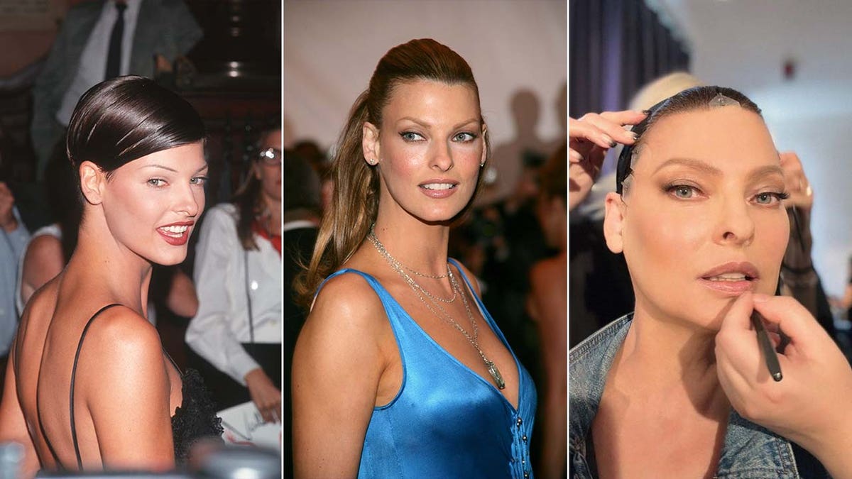 Linda Evangelista in 1992, 2005, and 2022