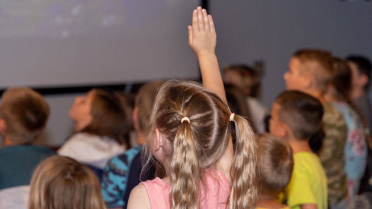 children at library event