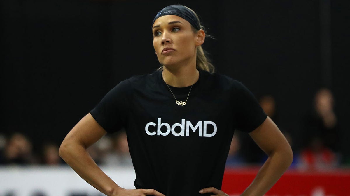 Lolo Jones looks on during the Indoor Grand Prix