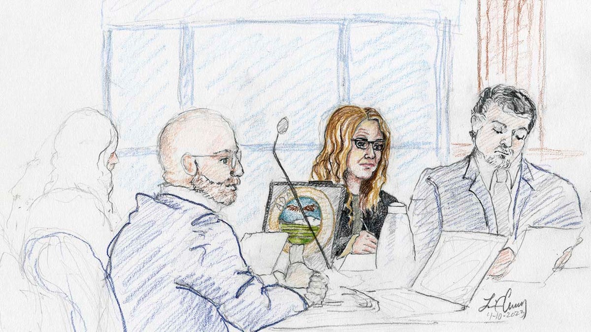 Courtroom sketch from the Vallow trial