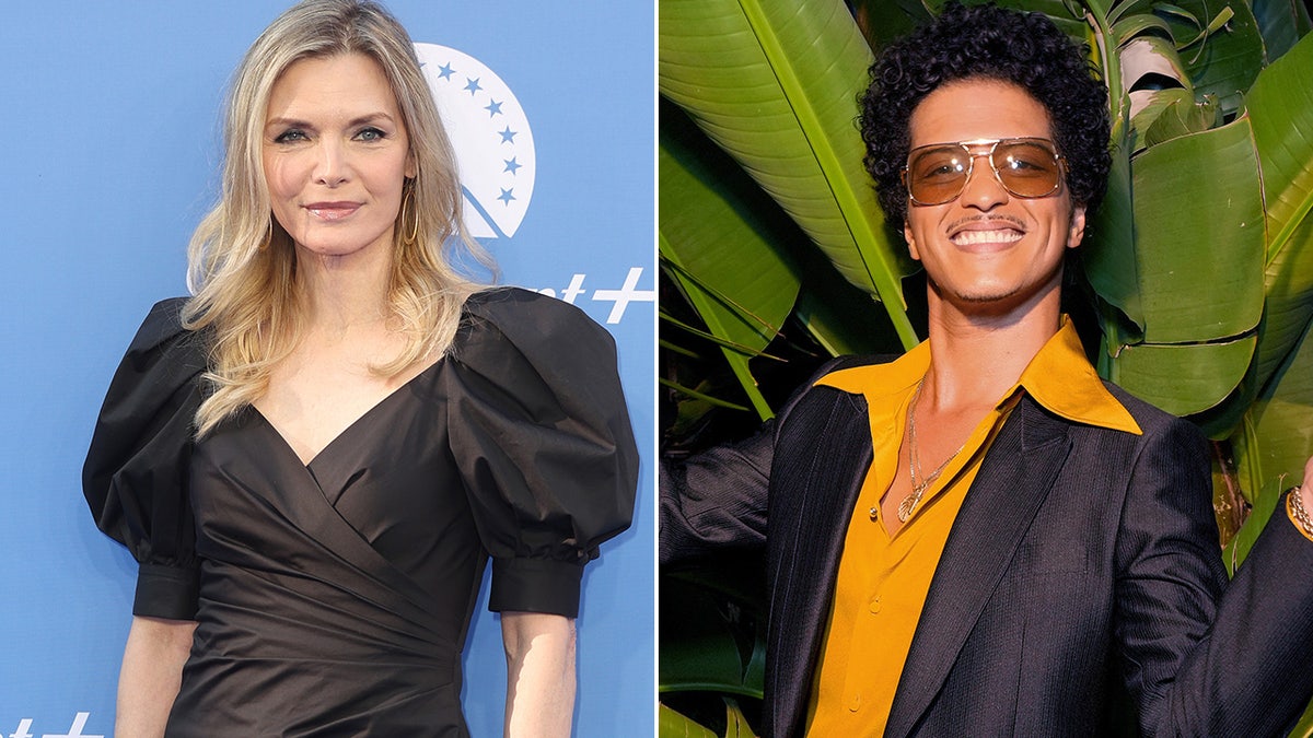 MIchelle Pfeiffer and Bruno Mars split