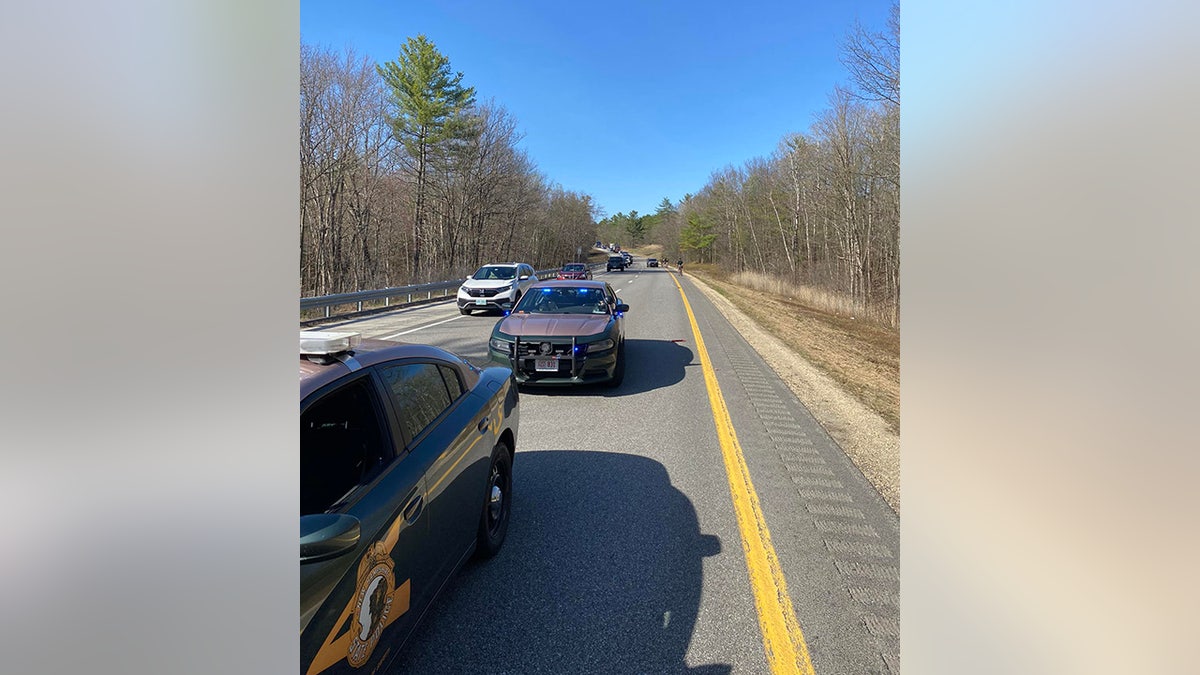 New Hampshire State Police troopers on scene of crash