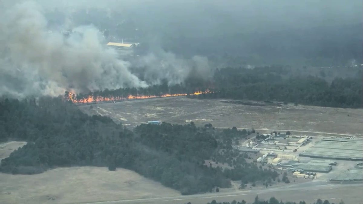 Smoke from New Jersey's latest wildfire