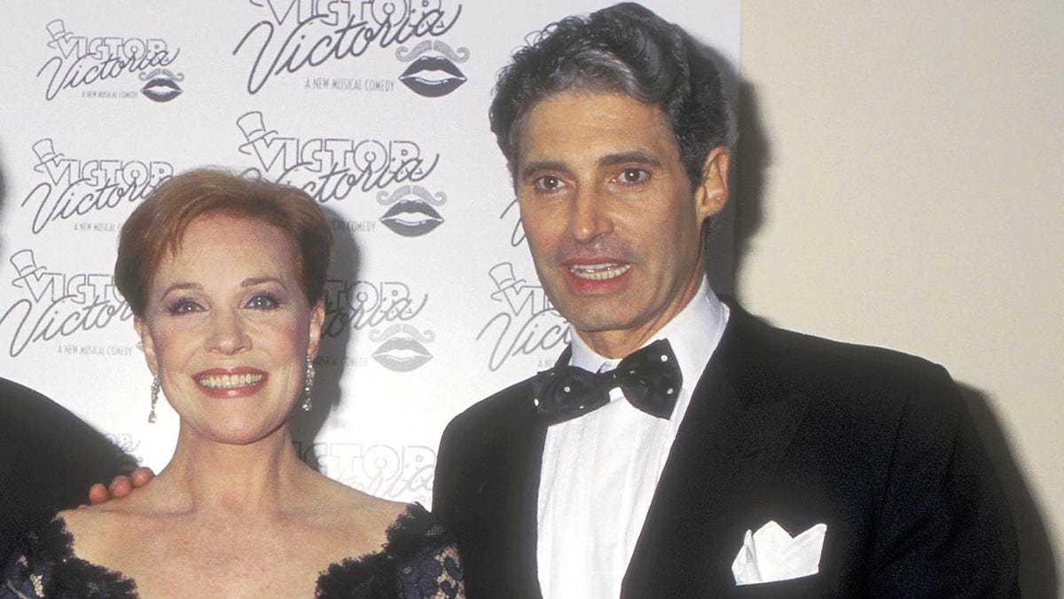 Julie Andrews and Michael Nouri at the opening night of Victor/Victoria