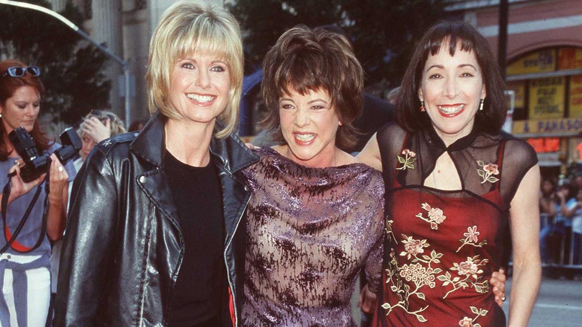 Olivia Newton-John, Stockard Channing and Didi Conn at the premiere of "Grease."