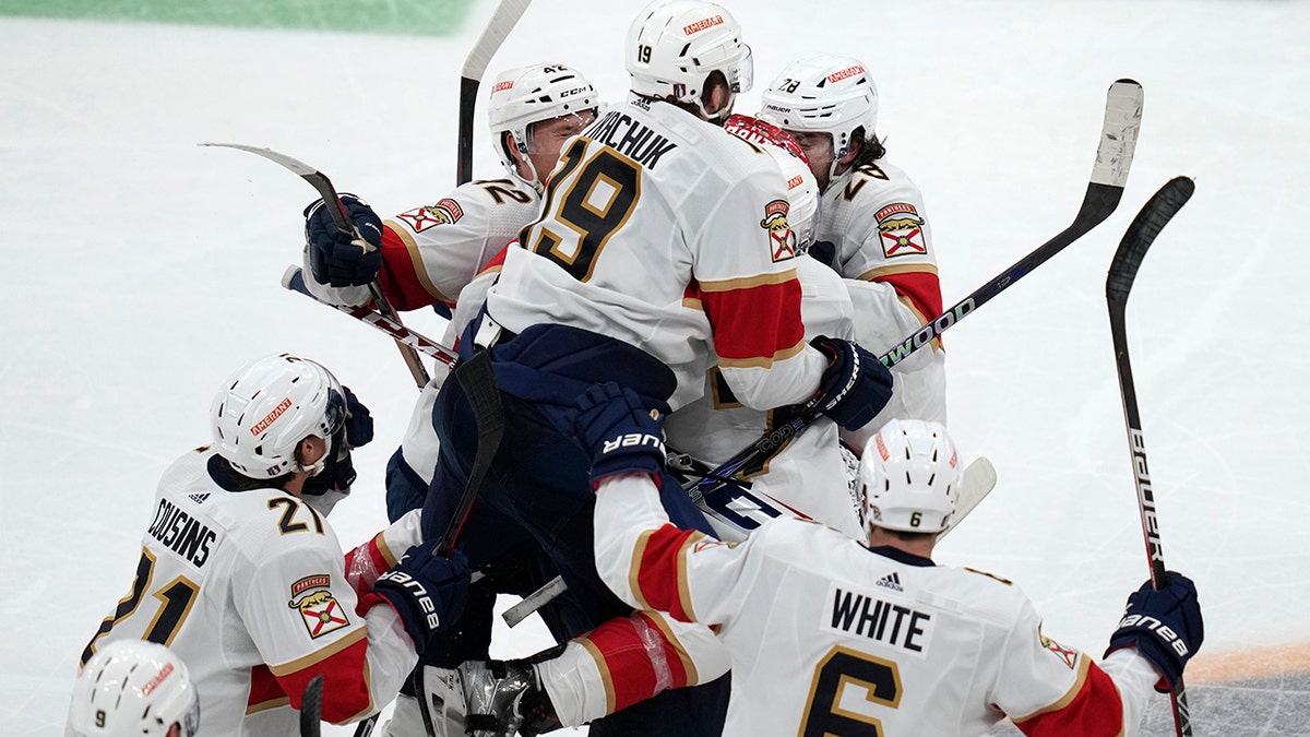 Florida Panthers players celebrate