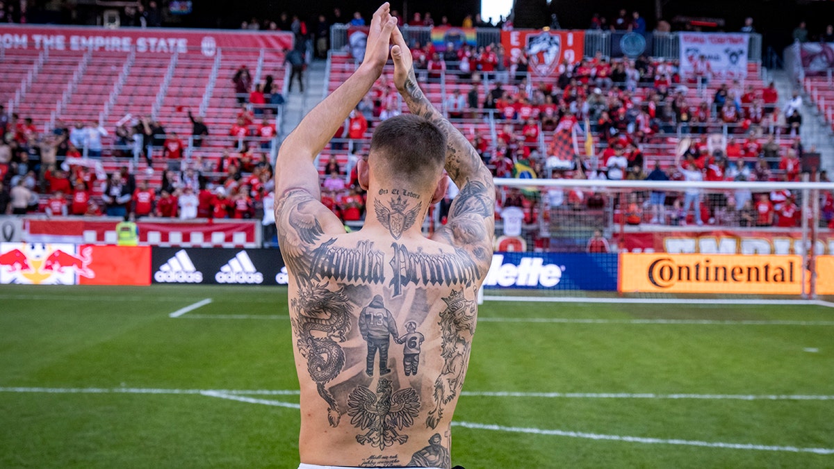 Polish soccer star Patryk Klimala denies performing Nazi salute