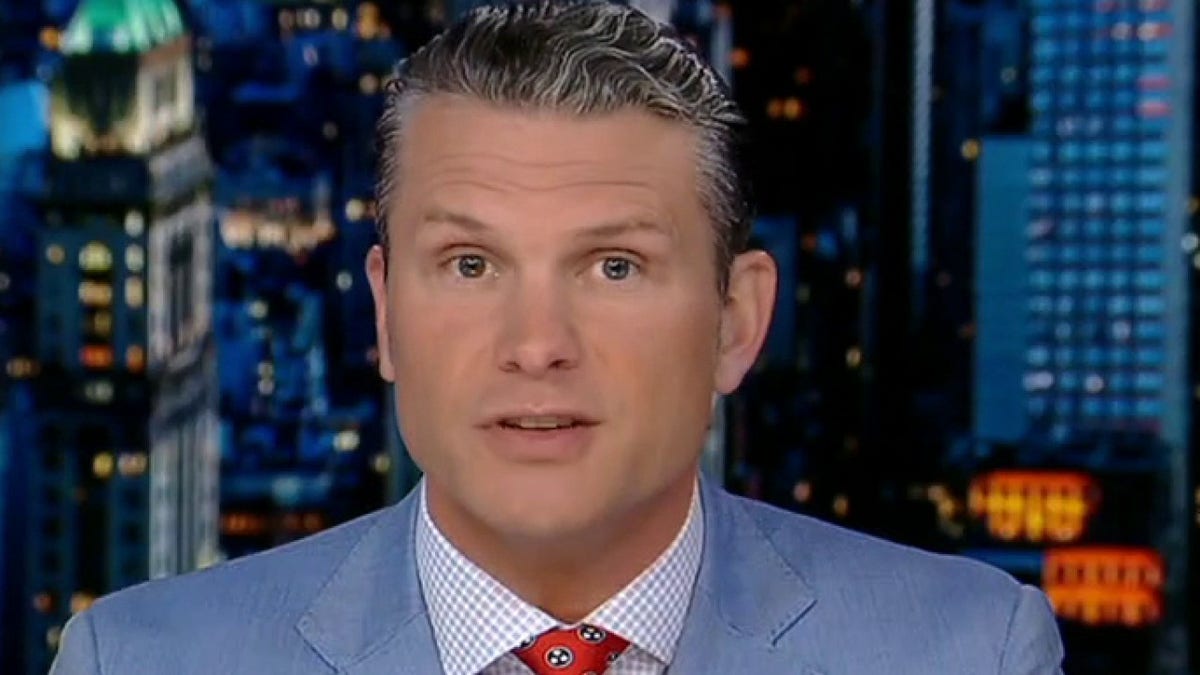 Pete Hegseth in blue