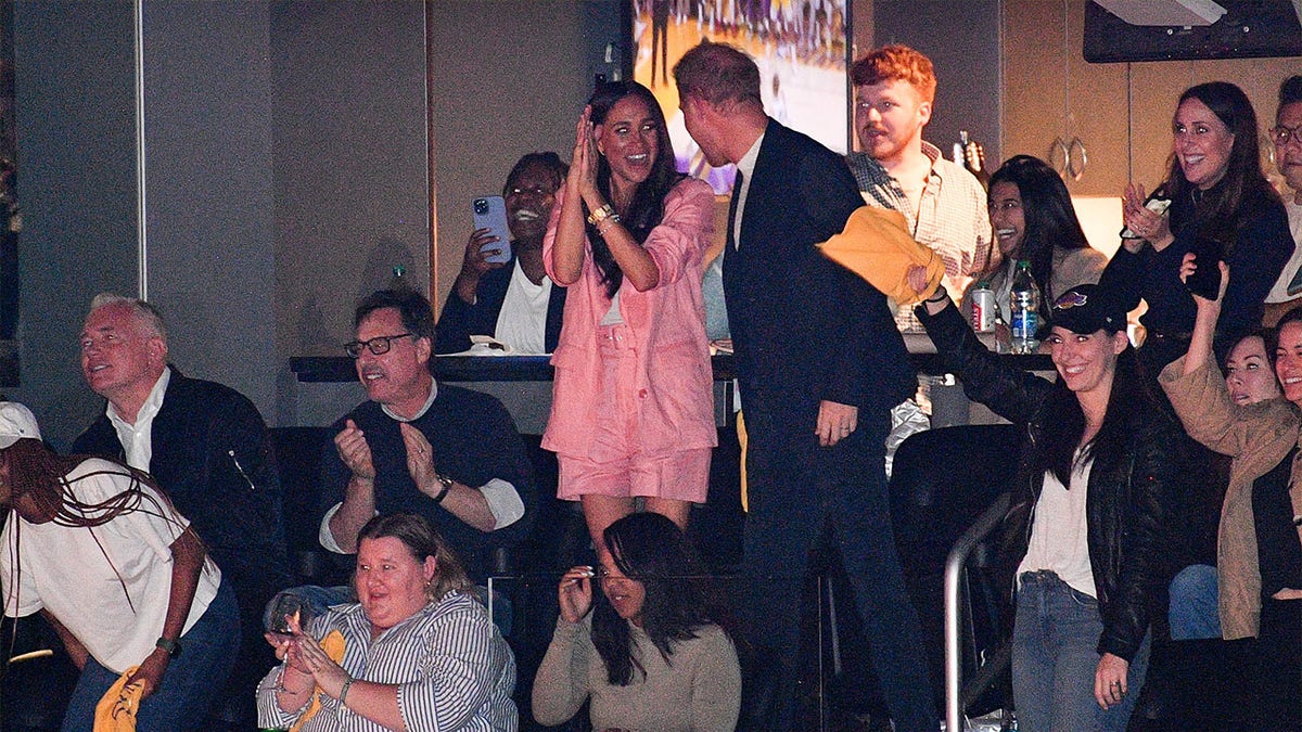 Meghan Markle Prince Harry at NBA game