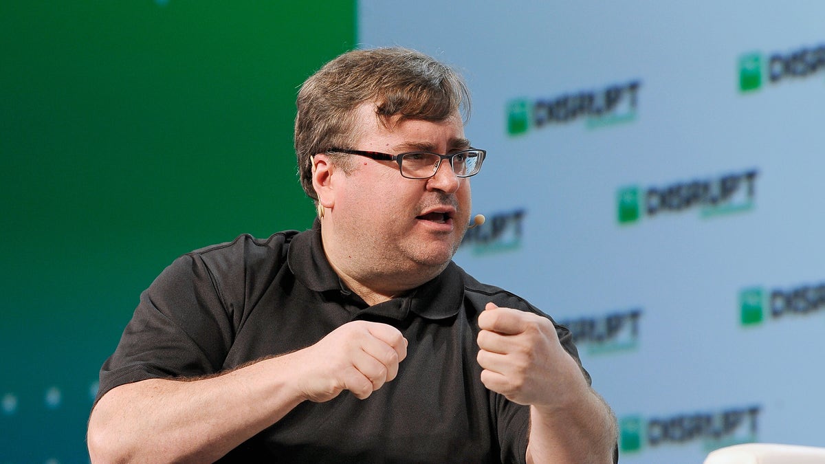 Reid Hoffman, a founder and former executive chairman of LinkedIn, at Moscone Center on Sept. 6, 2018 in San Francisco, Calif.