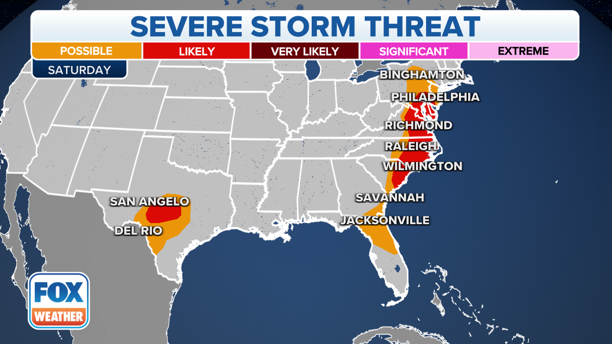 Severe Storm Threat map