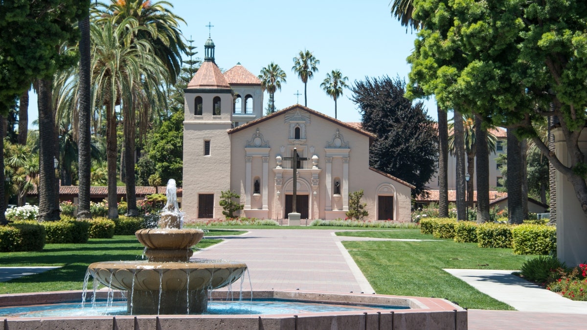 The Santa Clara University Mission church