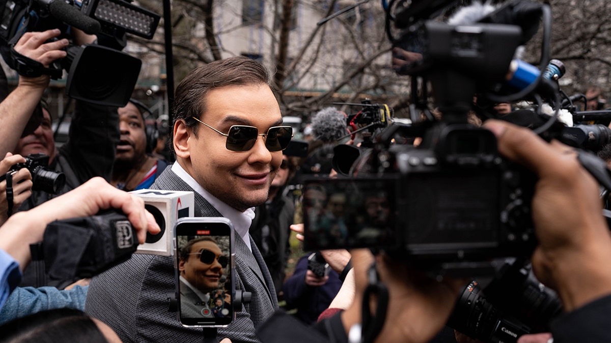 Rep. George Santos outside court in NYC