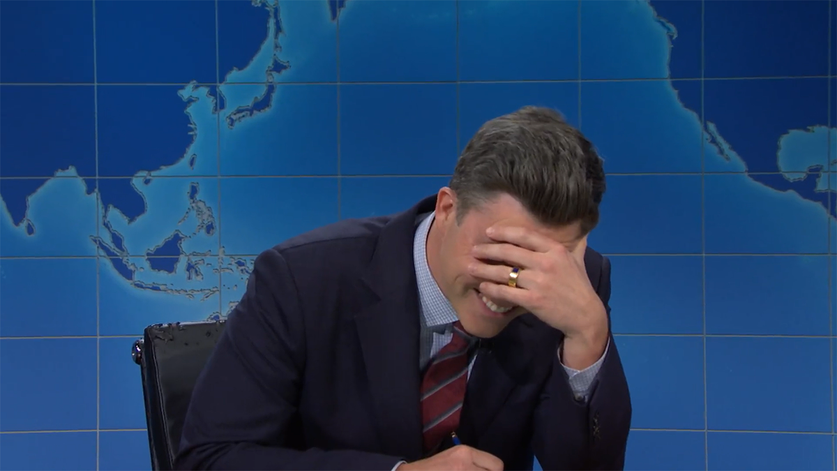 Colin Jost laughing