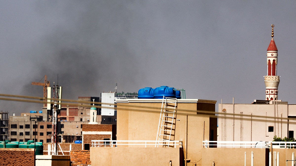 Smoke seen in Khartoum, Sudan, amid fighting