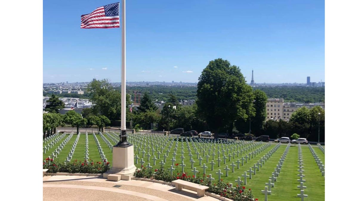 Nearly 1,600 American soldiers, almost all of them killed in World War I, rest in eternal reverence on a hill overlooking the Eiffel Tower and the sprawl of Paris at the Suresnes American Cemetery. It's one of nearly two dozen American cemeteries and memorials in Europe honoring those killed in World War I. 