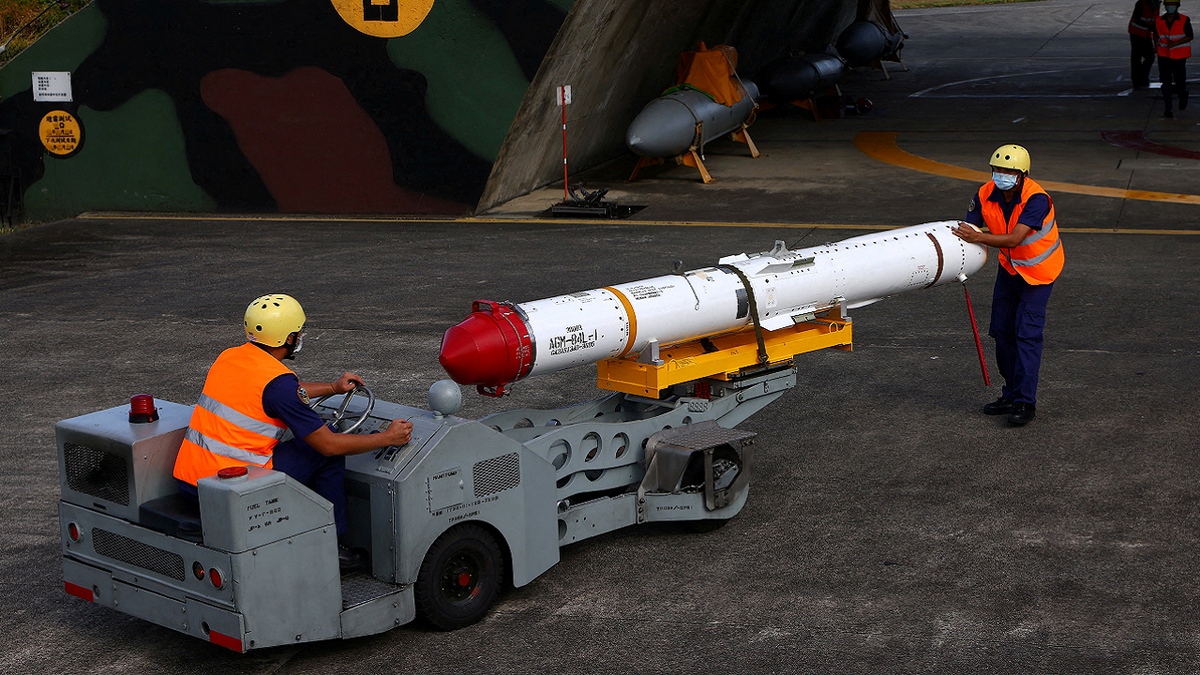 Taiwan air base missiles