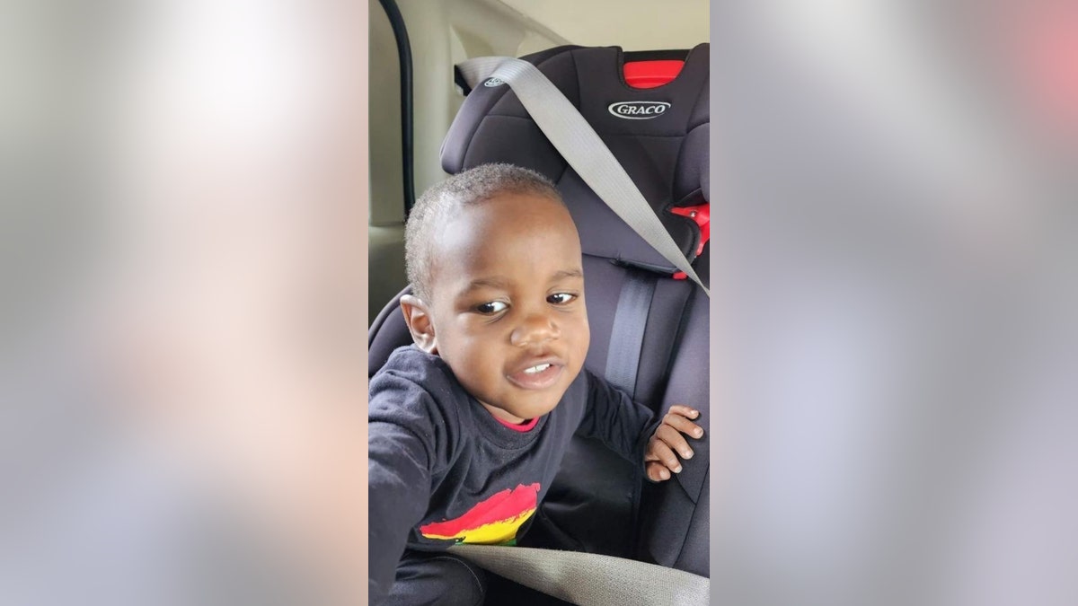Taylen Mosley in a car seat