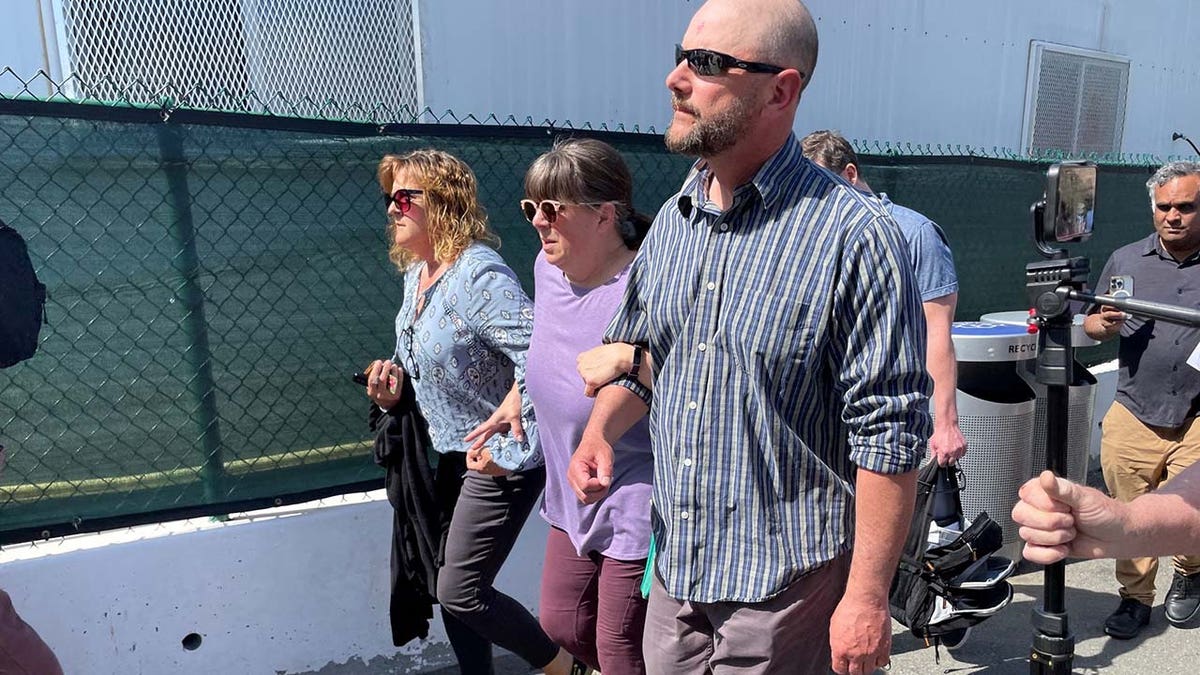 Relatives of Jack Teixeira at courthouse