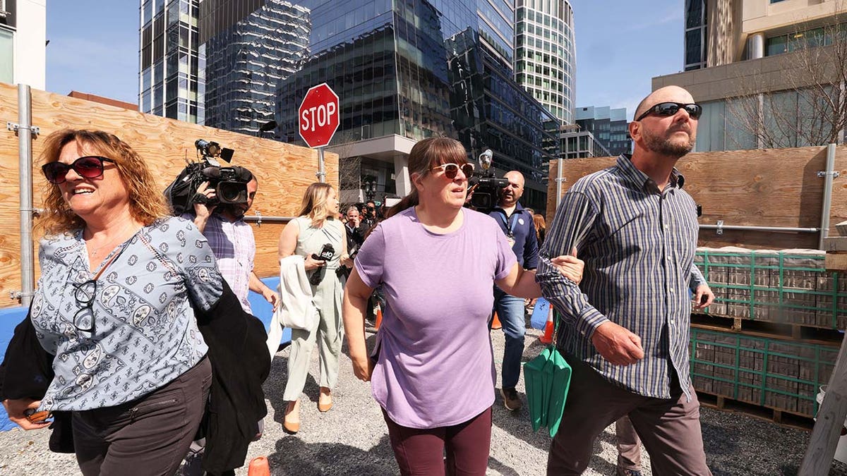 Relatives of Jack Teixeira leave the John Joseph Moakley United States Courthouse