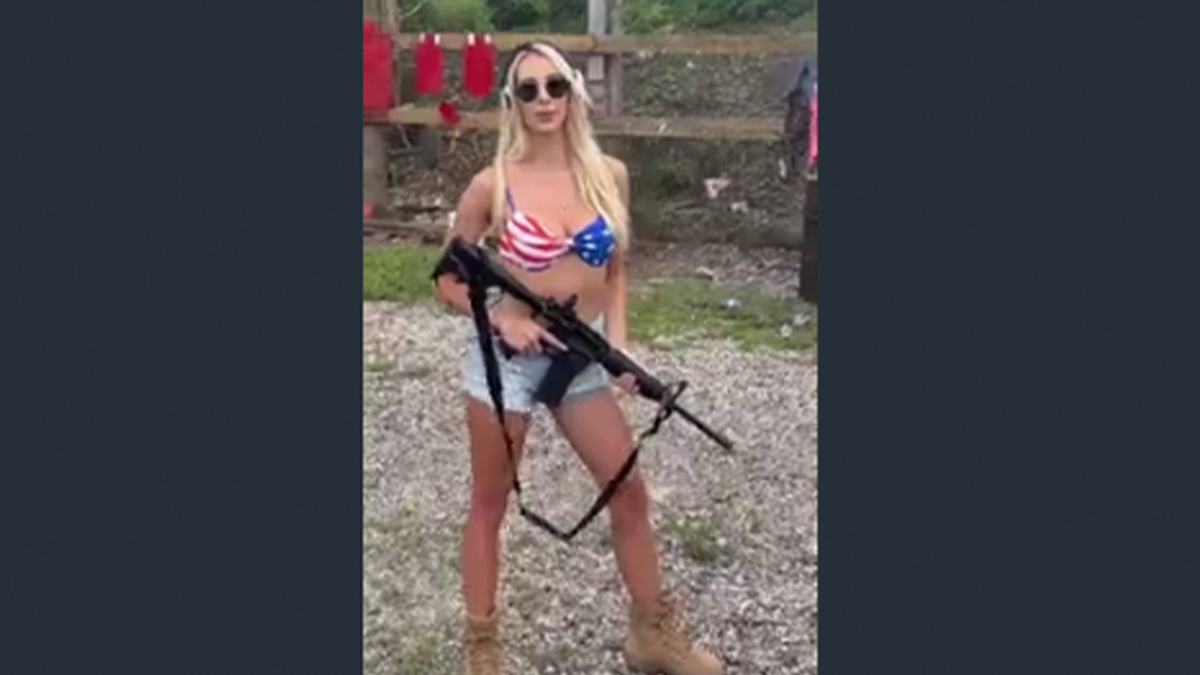 Teresi with a gun