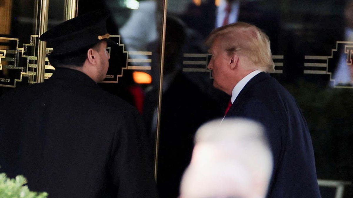 Former U.S. President Donald Trump arrives at Trump Tower