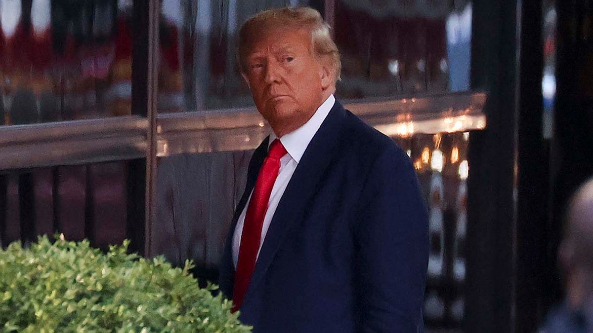 Former President Donald Trump arrives at Trump Tower in New York