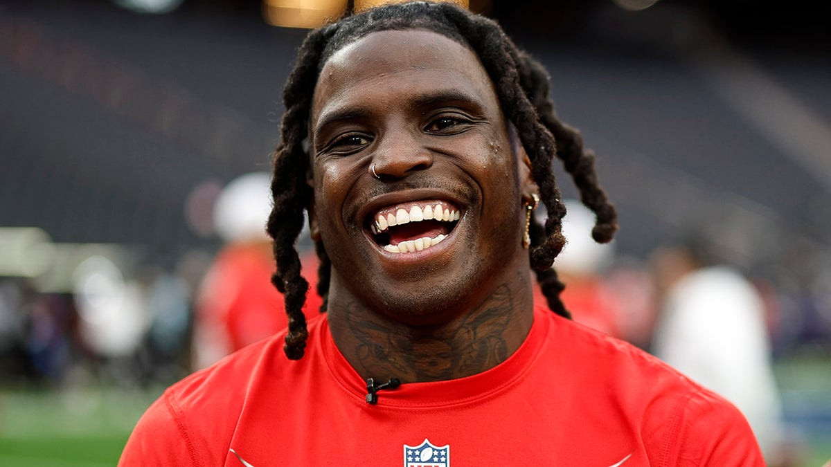 Tyreek Hill smiles