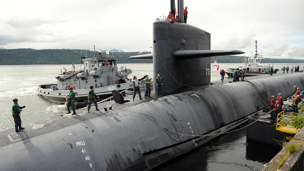 Ballistic missile submarine USS Alabama returns to naval base in Washington