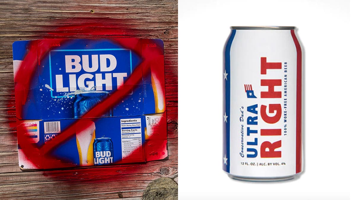 Ultra Right and Bud Light