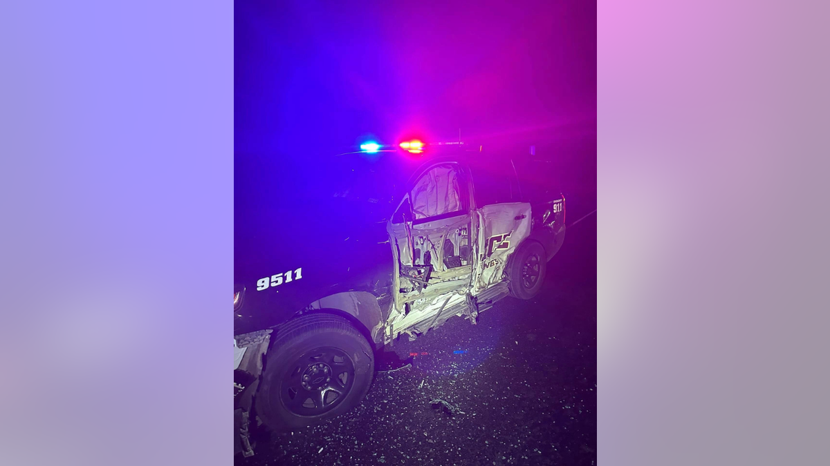 Damaged Balch Springs police cruiser
