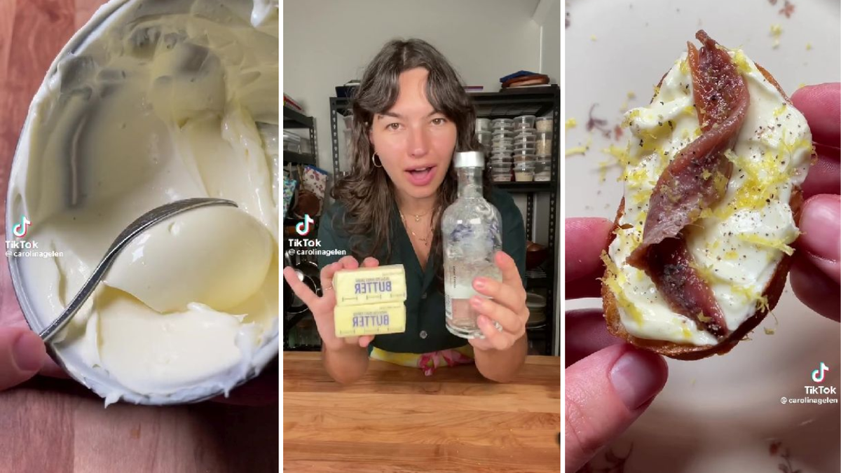Carolina Gelen shows her vodka butter recipe