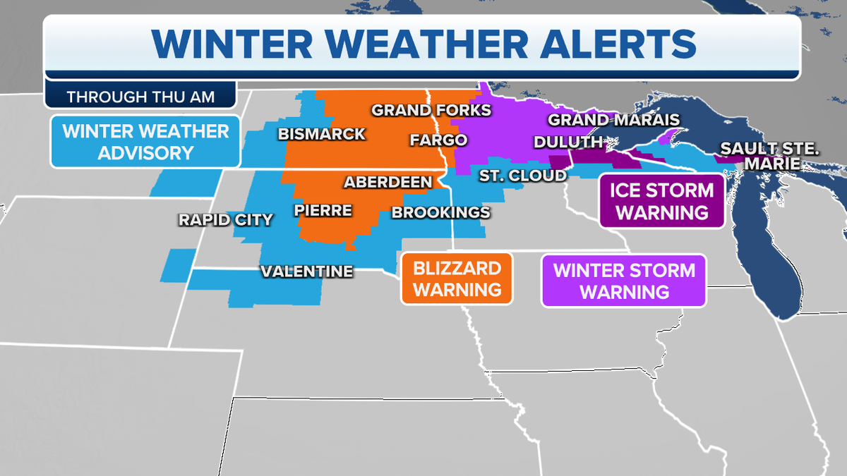 Winter weather alerts through Wednesday
