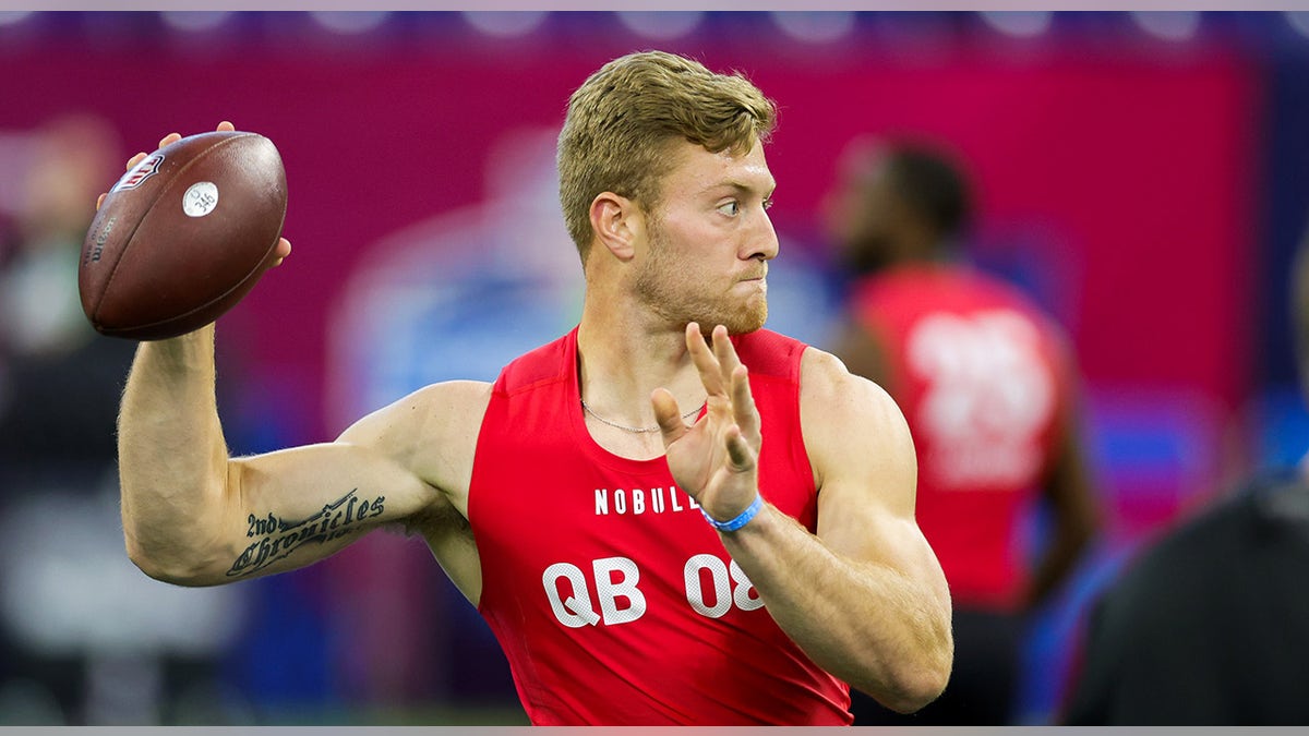 Will Levis throws at NFL Combine