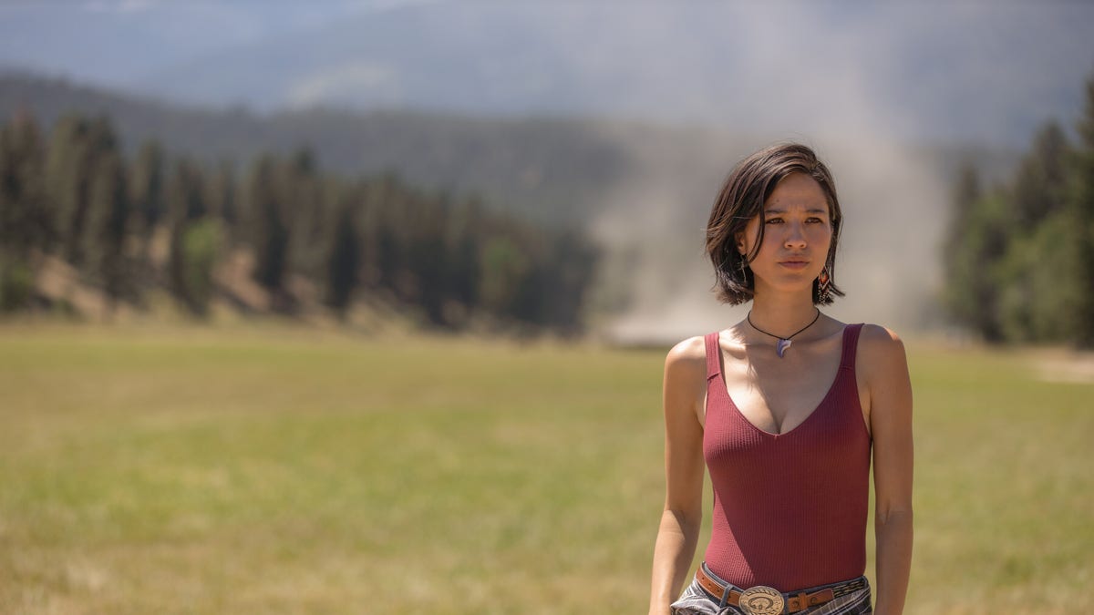Kelsey Asbille as Monica Dutton on "Yellowstone"