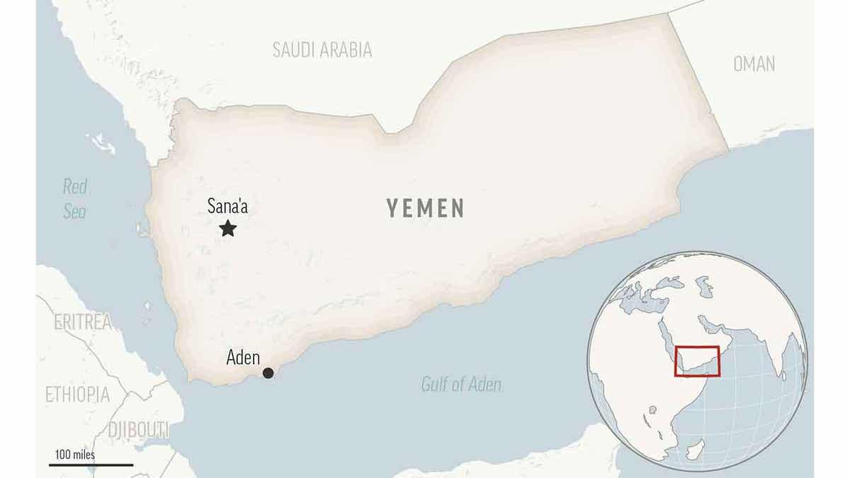Yemen locator map
