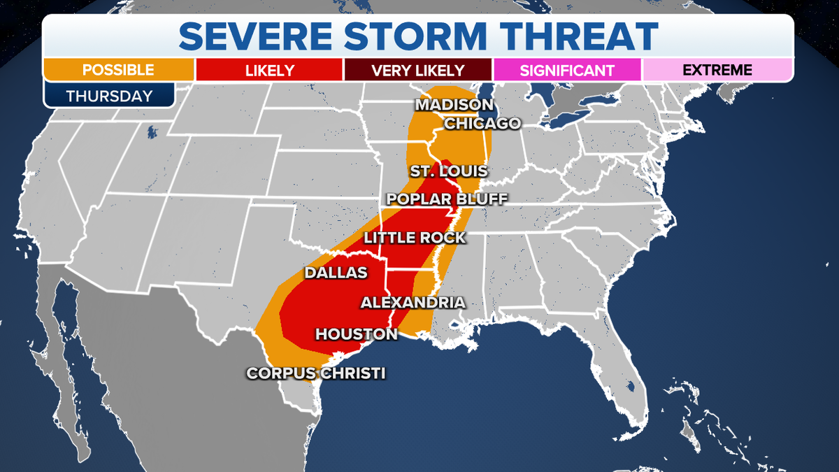 The threat of severe storms