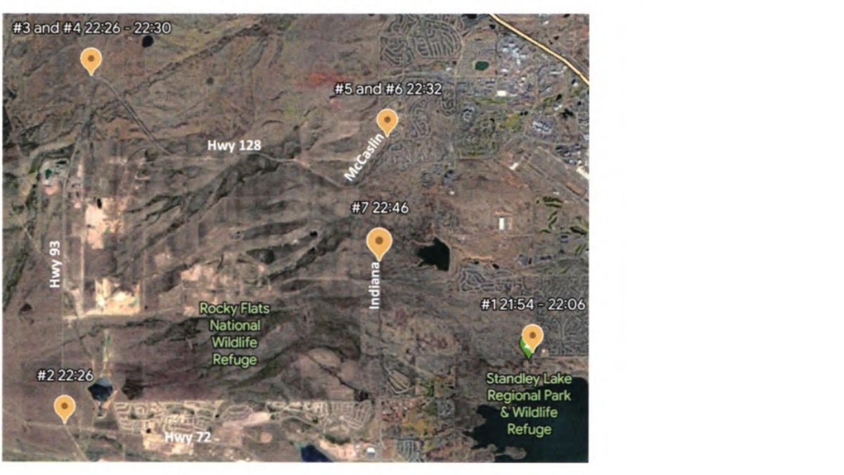 Map of Colorado rock attacks