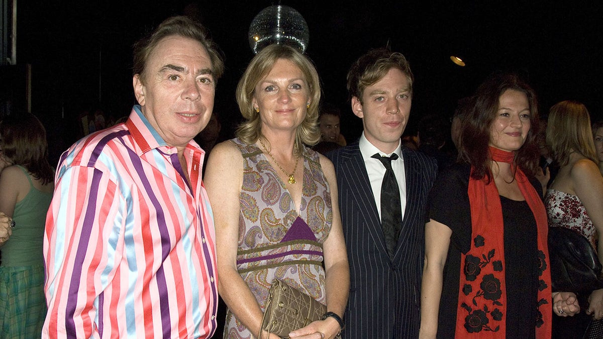 Andrew Lloyd Webber with his wife and son Nick.