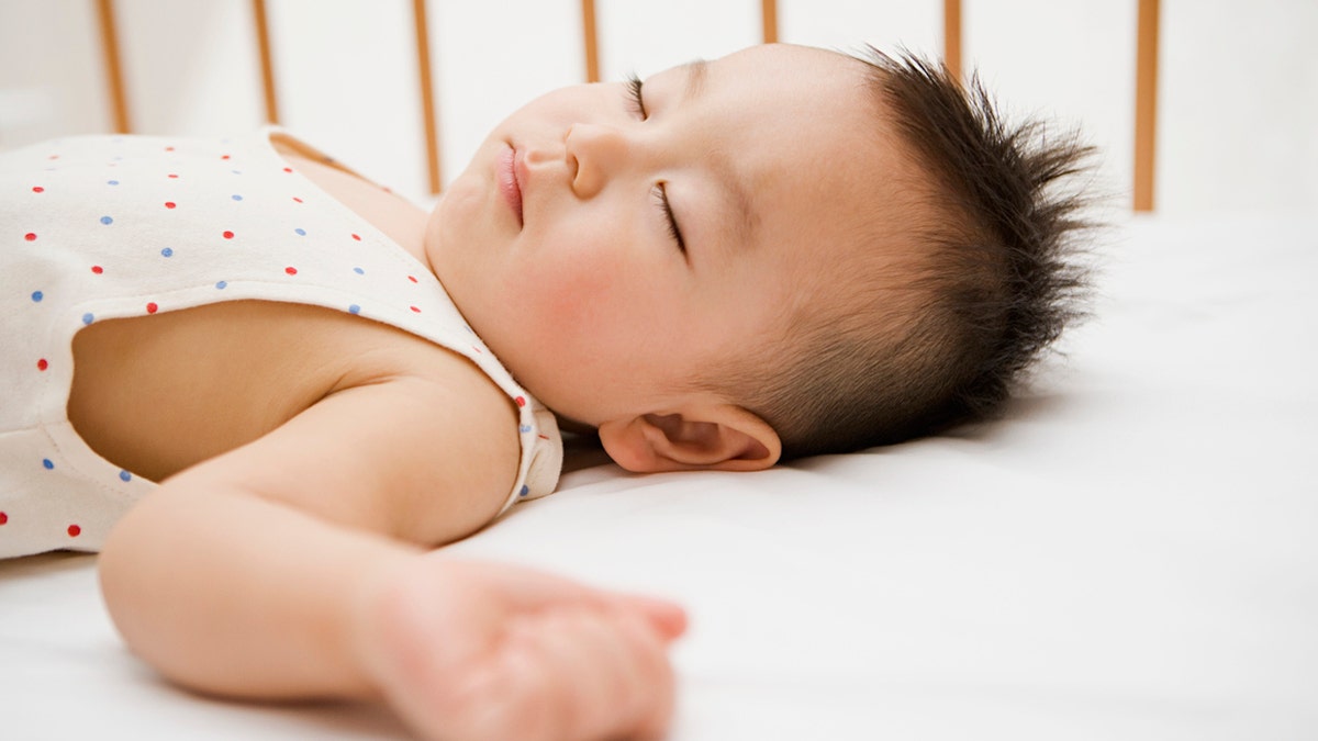 Asian baby sleeping