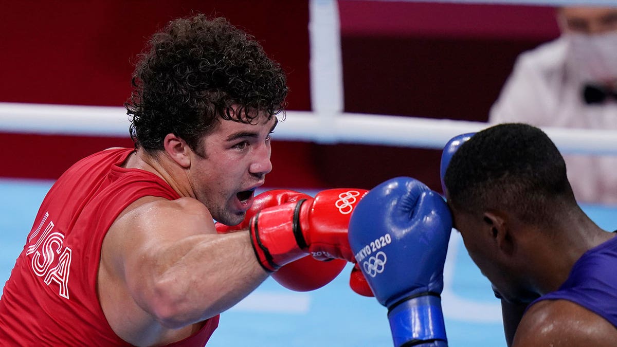 Boxing match at Olympics