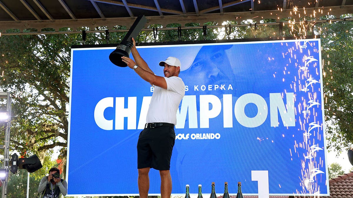 Brooks Koepka after winning the LIV tournament