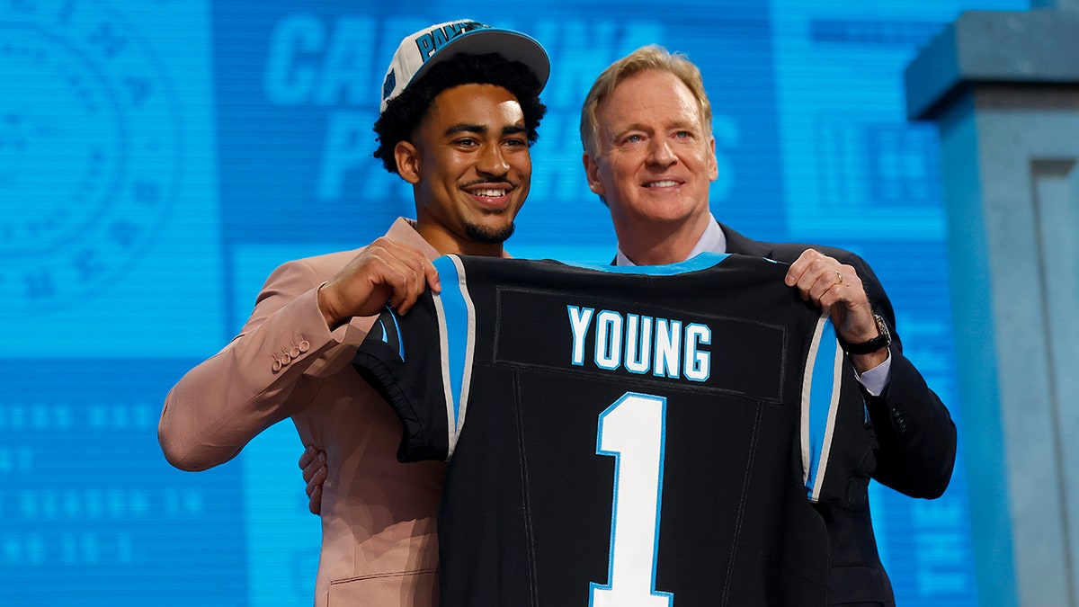 Bryce Young after selected by Panthers