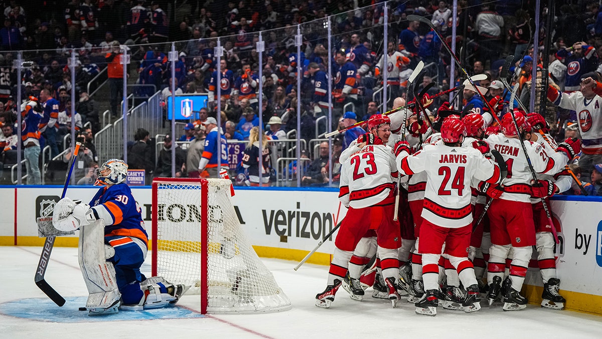 Hurricanes celebrate overtime winner