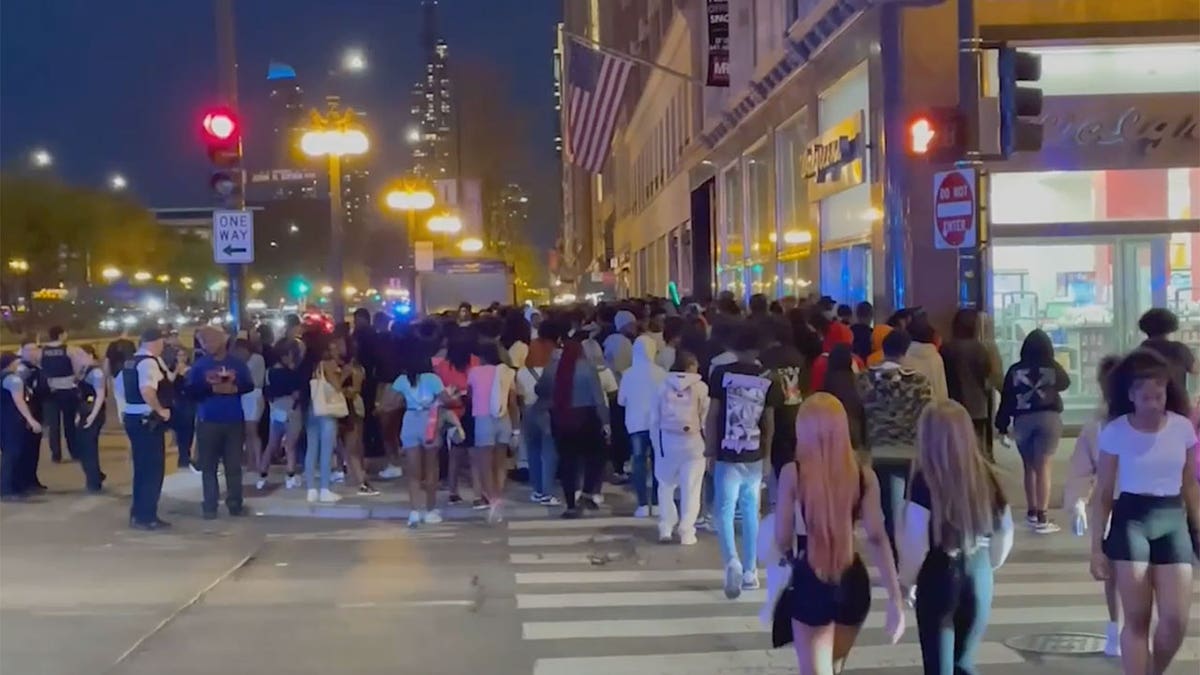 Teens in downtown Chicago